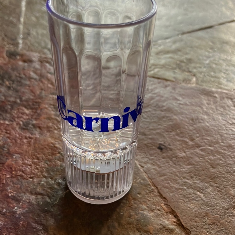 Carnival Light Up Tall Shot Plastic Cylindrical Design and Starburst Base